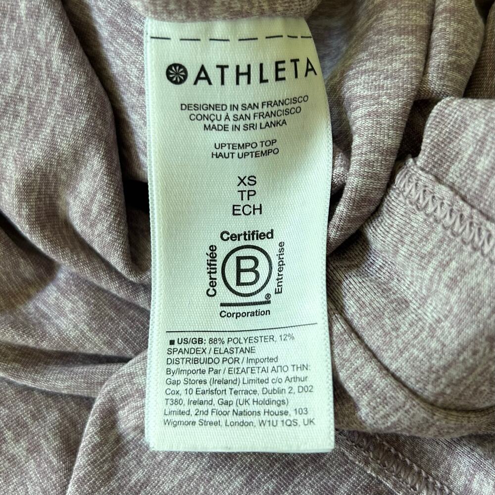 Athleta Uptempo long sleeve thumb holes crewneck soft running athletic Shirt XS - Picture 8 of 9